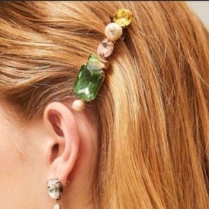 Tory Burch colorful mix colors crystal hair clip Barrette